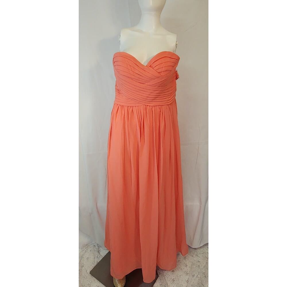Star Box Strapless,Long,Coral Party/Cocktail Dress,Full Support, XX Large, New